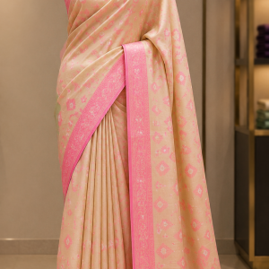 Cotton-Silk blend jamdanee saree without Blouse pcs.