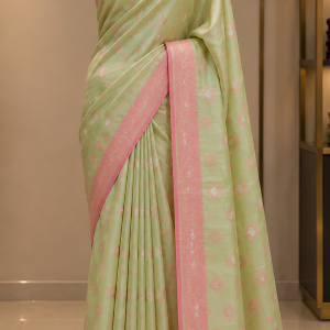Cotton-Silk blend jamdanee saree without Blouse pcs