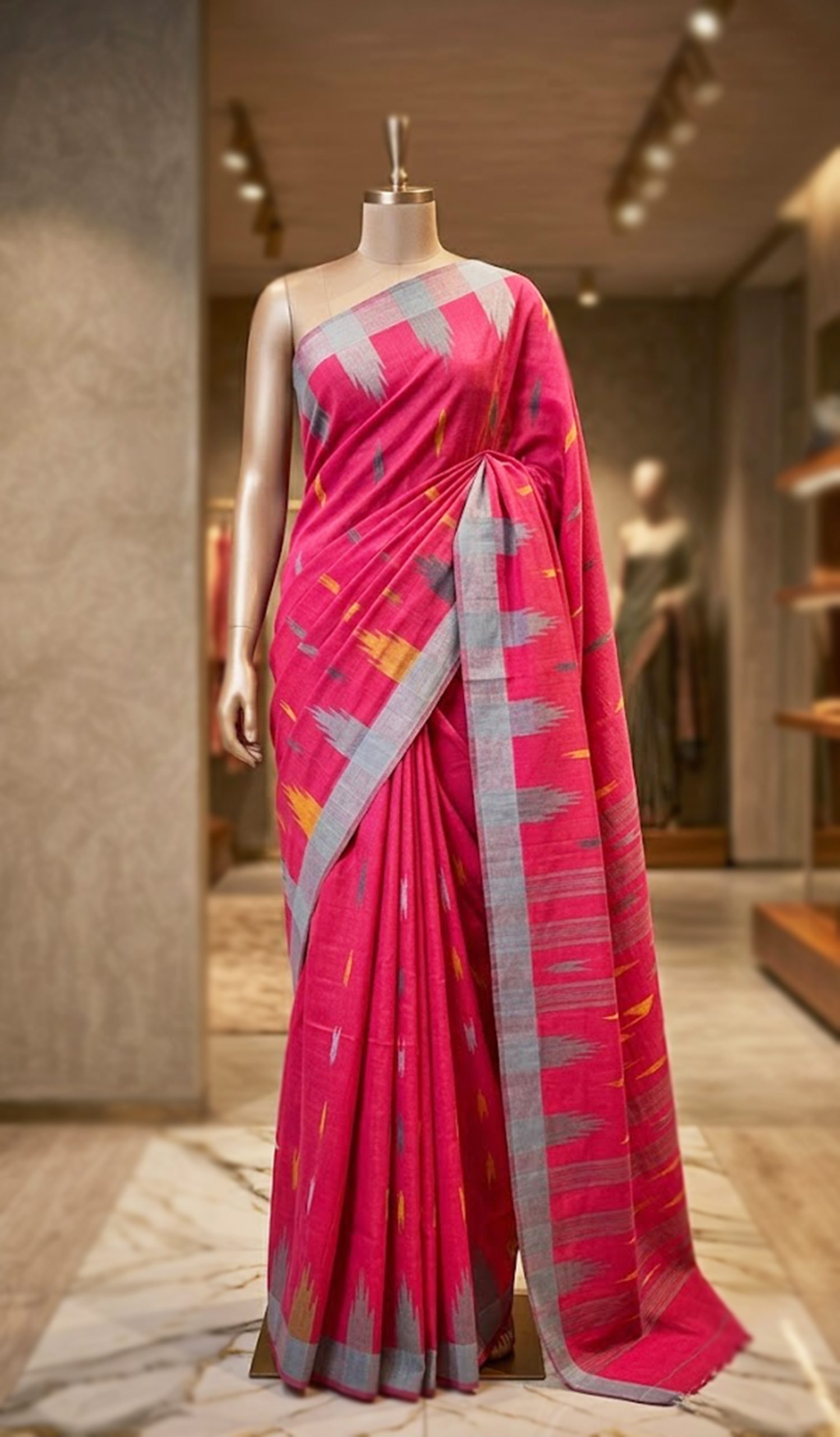 Original Handloom Monipuri Saree with Blouse pcs