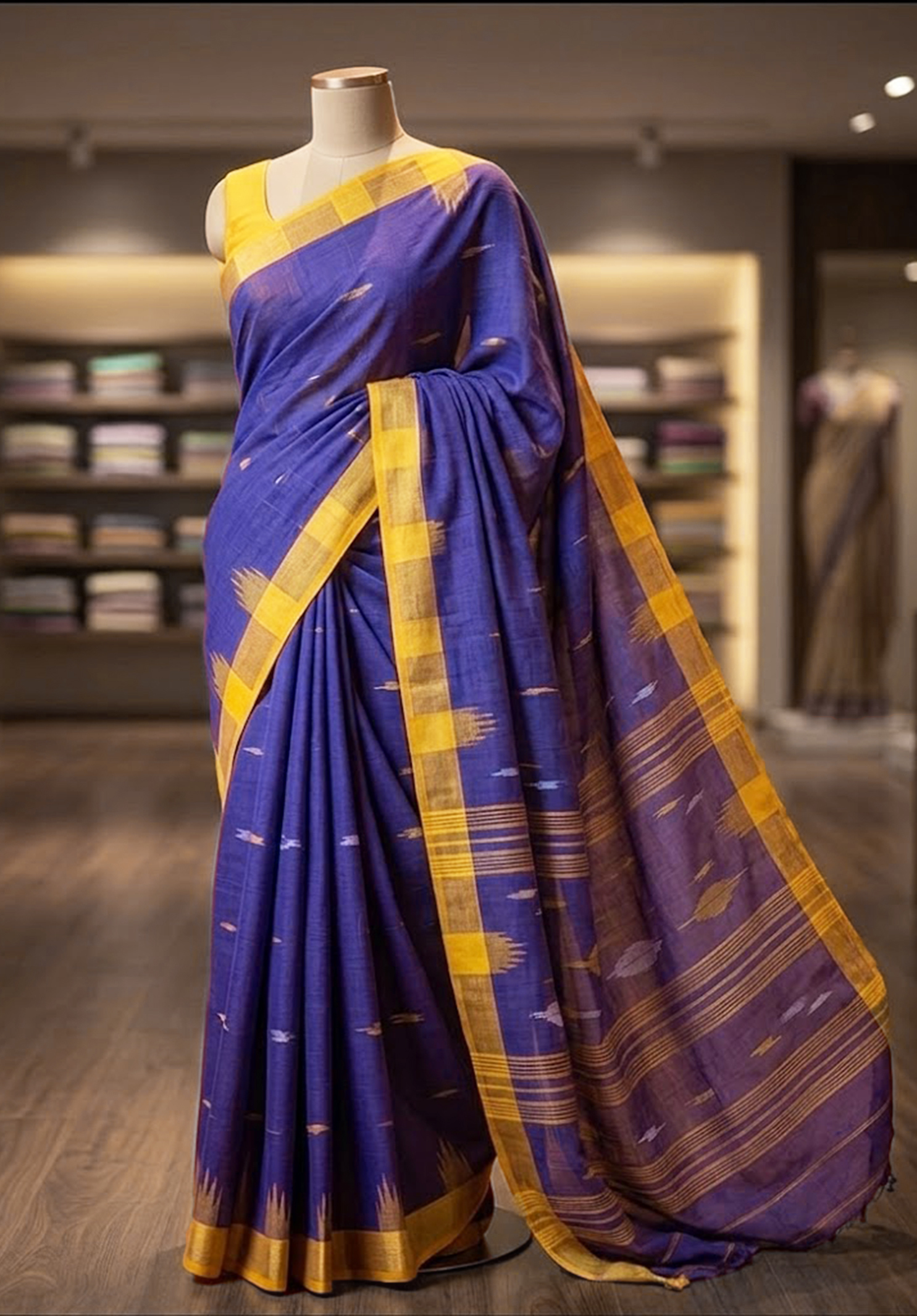 Original Handloom Monipuri Saree with Blouse pcs