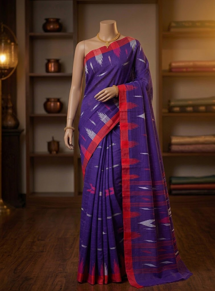 Original Handloom Monipuri Saree with Blouse pcs