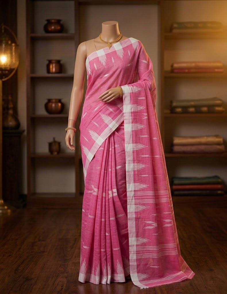Original Handloom Monipuri Saree with Blouse pcs