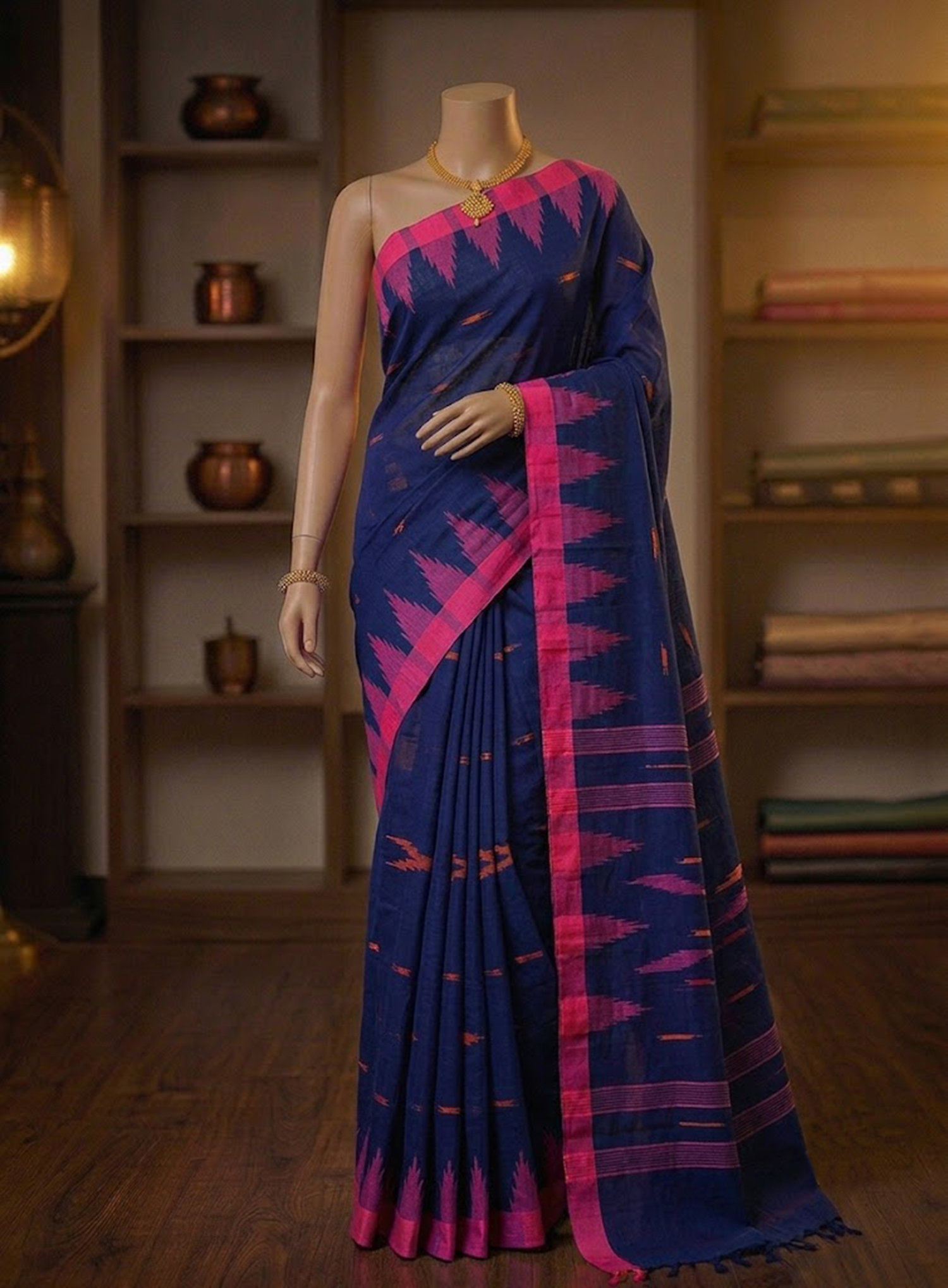 Original Handloom Monipuri Saree with Blouse pcs