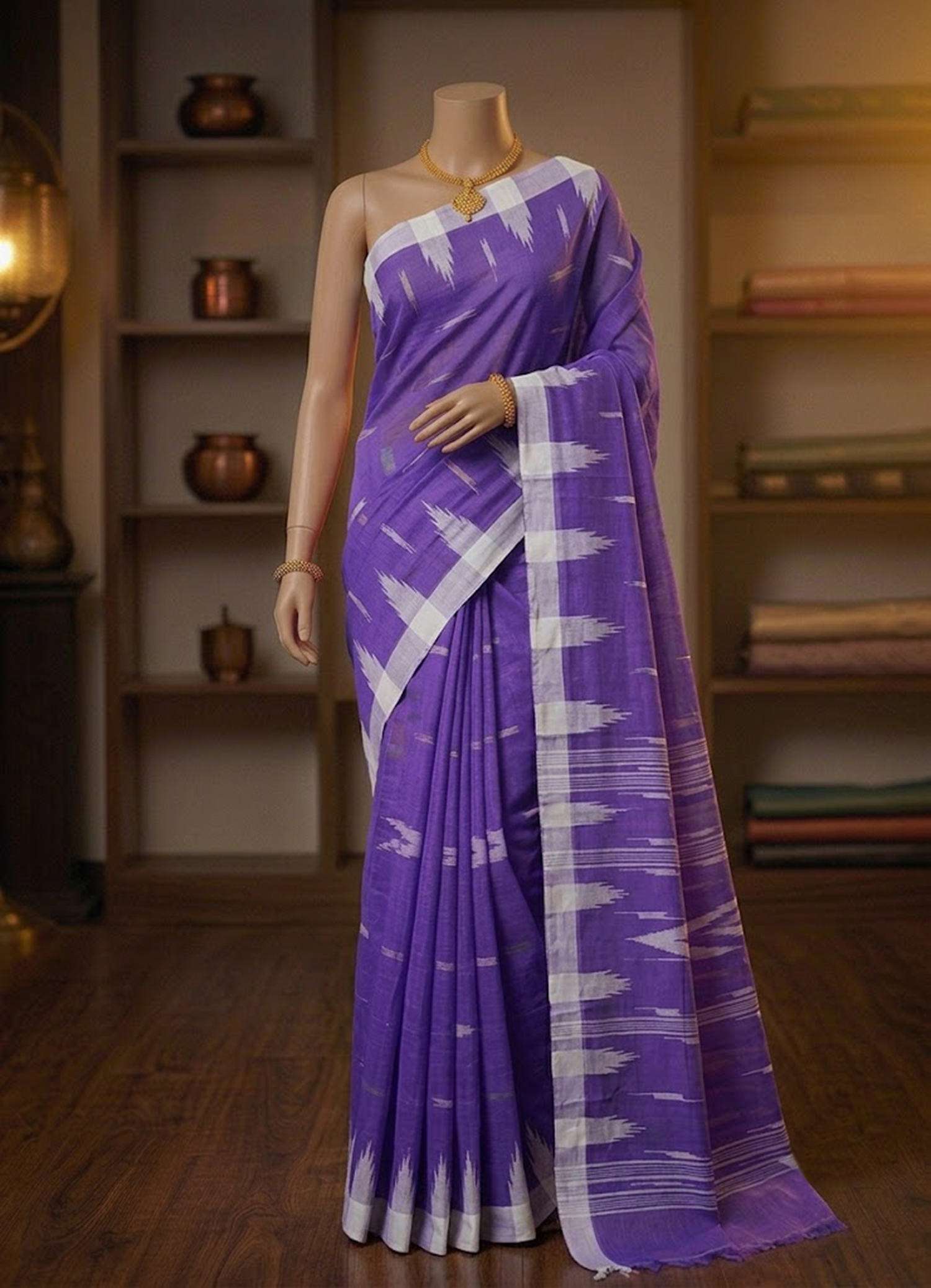 Original Handloom Monipuri Saree with Blouse pcs