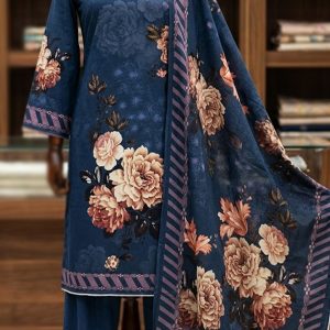 Unstitched Cotton lawn 3 pcs