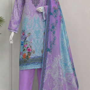 Unstitched Cotton lawn 3 pcs