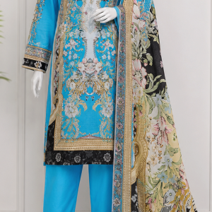Unstitched Cotton lawn 3 pcs