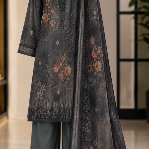 Unstitched Cotton lawn 3 pcs