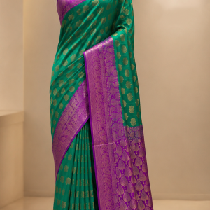 Soft Katan Saree with Blouse pcs