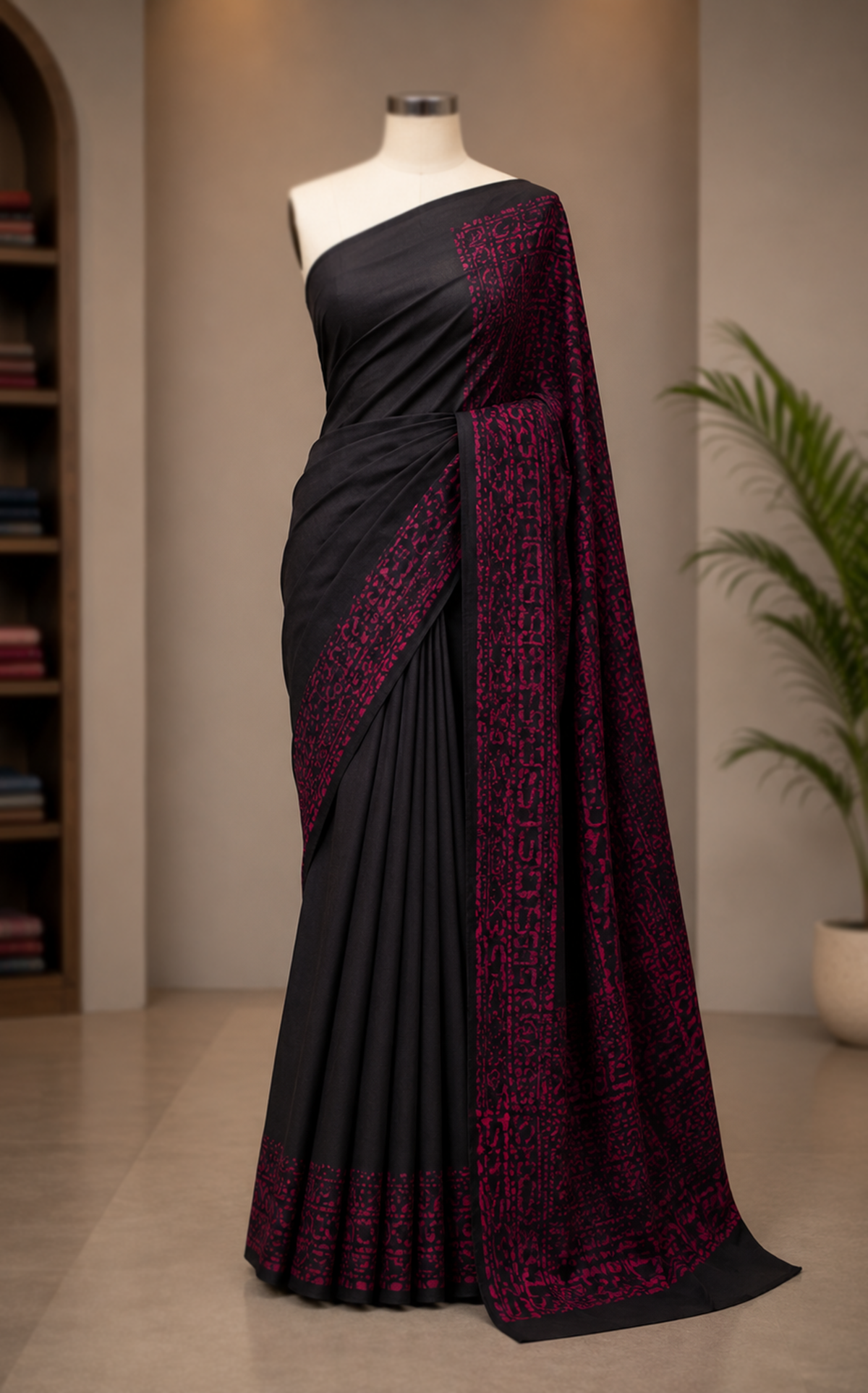 Silk Batik Saree with Running Blouse Pcs