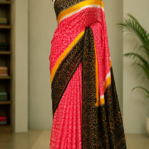 Silk Batik Saree with Running Blouse Pcs
