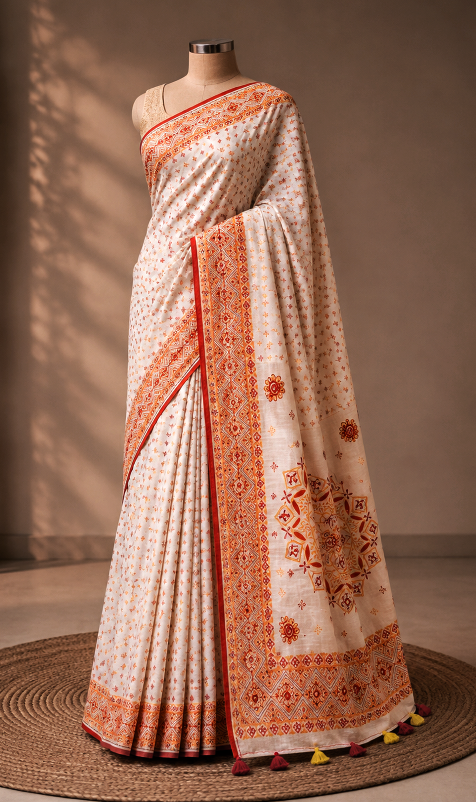 Boutiques Cotton Saree with Blouse Pcs