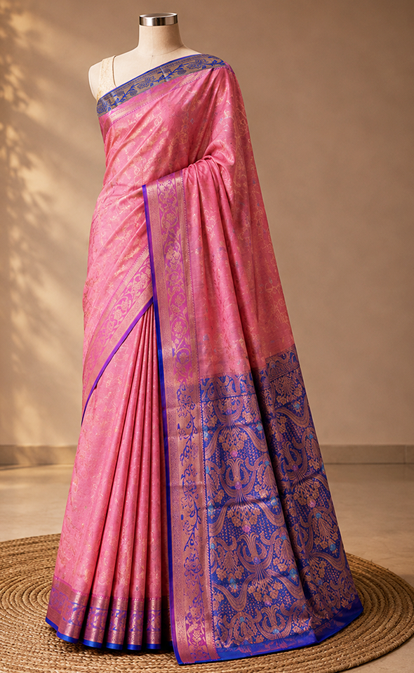 Indian Soft Katan without Blouse pcs