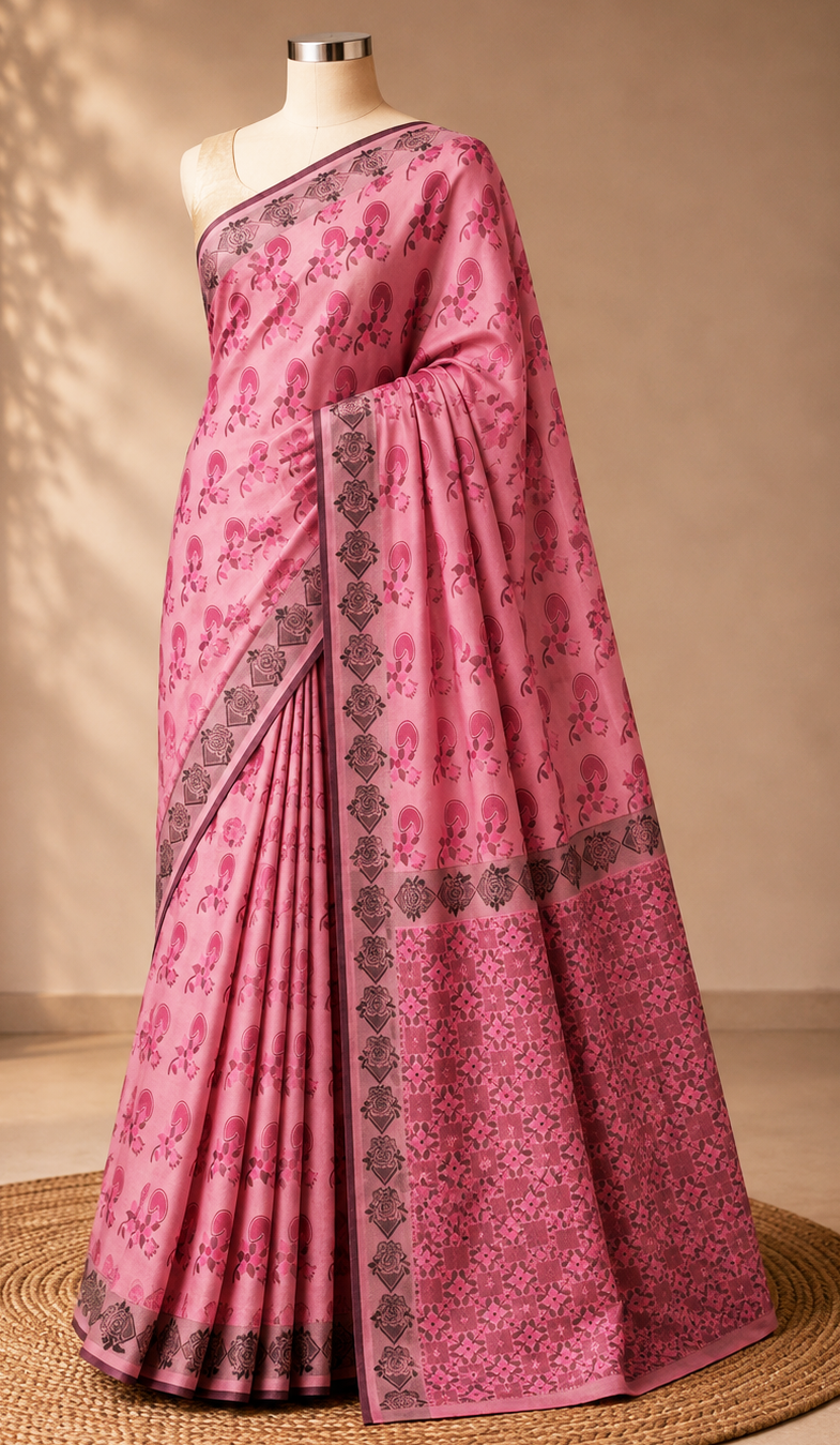 Indian Soft Katan without Blouse pcs