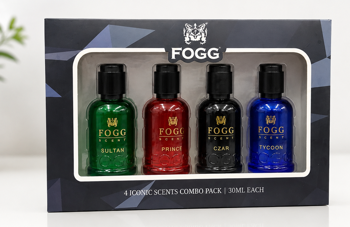 Fogg 4 Icononic Scents Combo pack 30 ml Each .Mfg in UAE