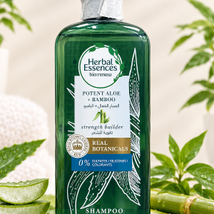 Herbal Essences Potent Aloe + Bamboo  shampoo 400ml .Exp 2/27)Made in Saudi Arabia