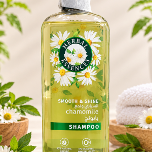 Herbal Essences Amooth & Shine Chamomile  shampoo 400ml .Exp 1/29)Made in Saudi Arabia