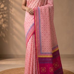 Boutiques Cotton Saree with running Blouse Pcs