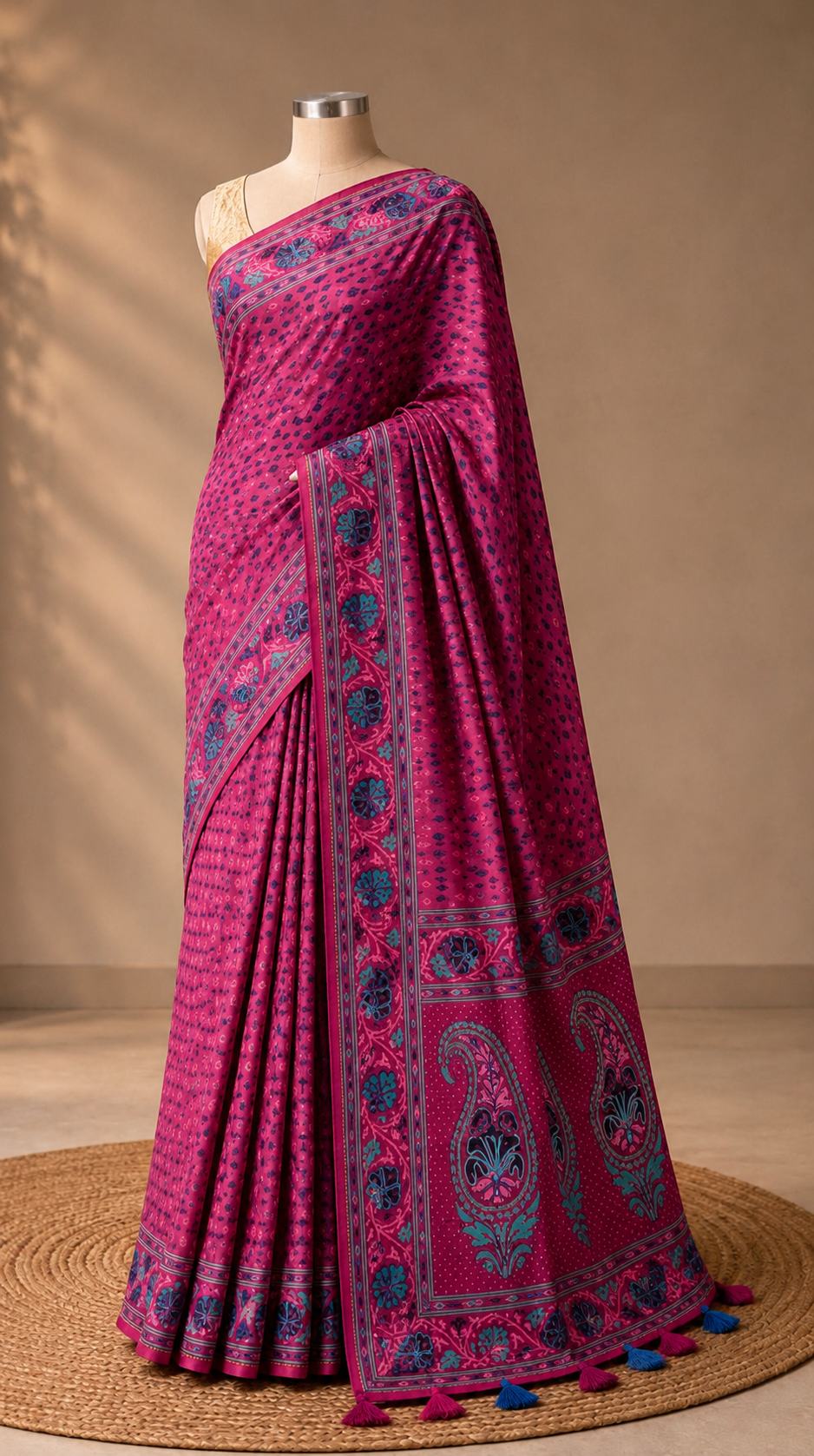 Boutiques Cotton Saree with running Blouse Pcs