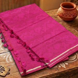 Silk Jamdani saree withrunning Blouse Pcs