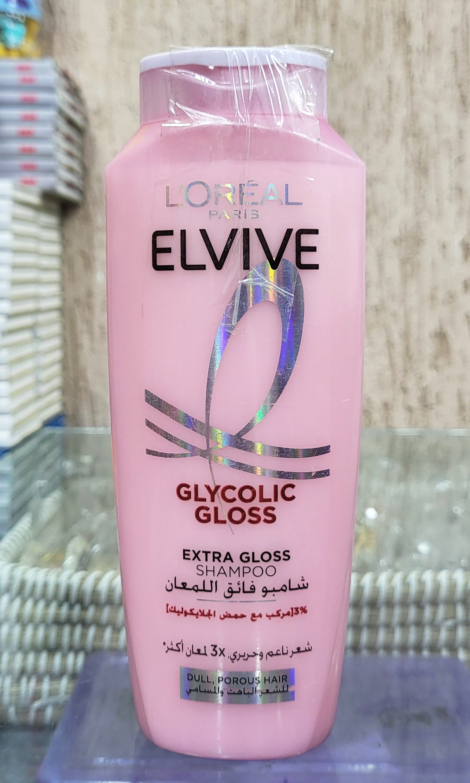 L'OREAL ELVIVE Glycolic Gloss Shampo400 ml .Made in EGYPT